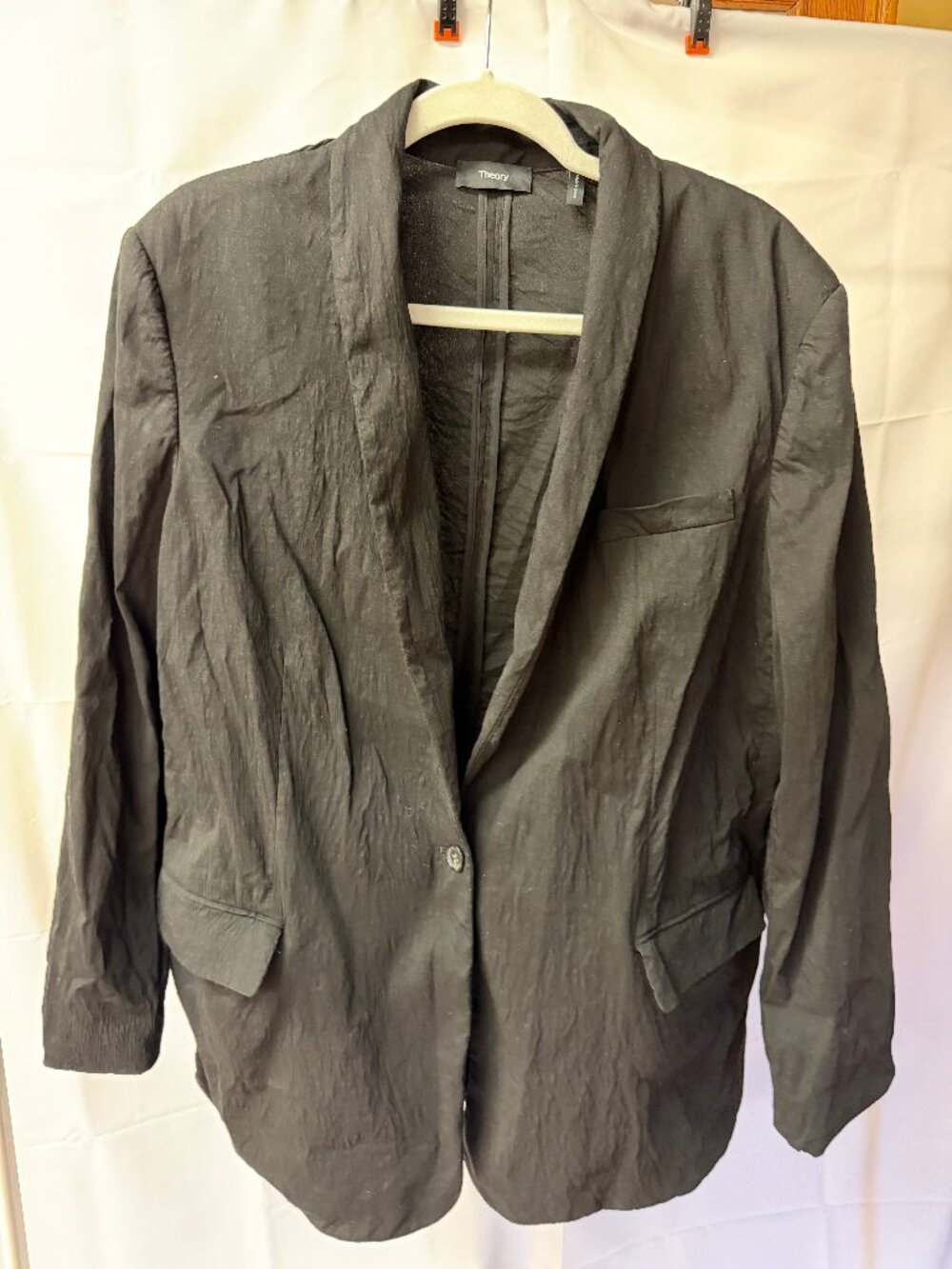 Theory Crinkle Jacket Linen Blend 16